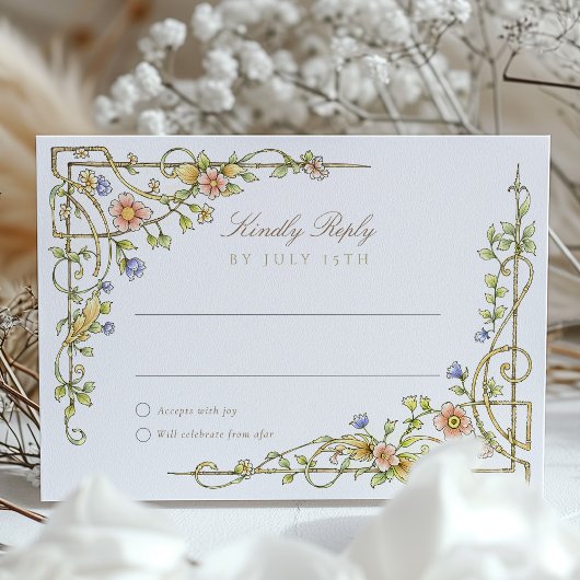 Mariage de carte RSVP Garden