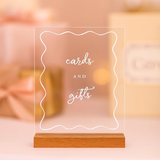 Mariage de cartes et cadeaux Wavy