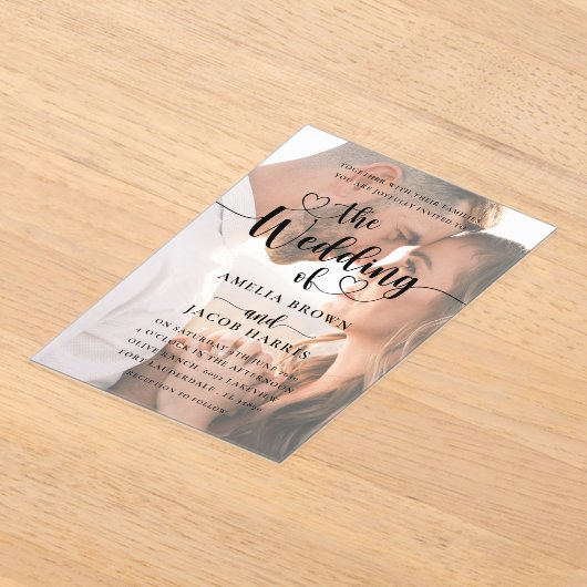 Mariage De Chaleurs & Photo Acrylique Invitation (Poser)