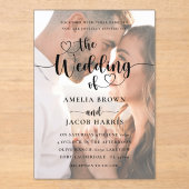 Mariage De Chaleurs & Photo Acrylique Invitation (Recto)