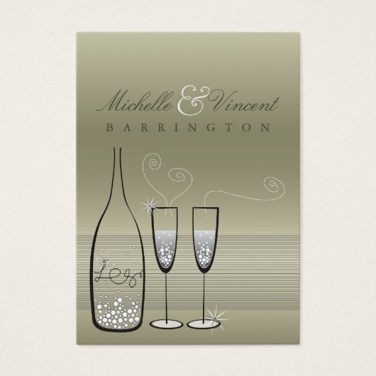 Mariage de champagne d'argent Anniversaire do-it-y (Devant)