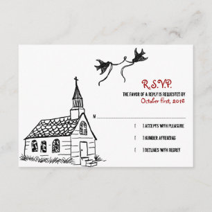Mariage de chapelle noire et blanche RSVP