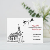 Mariage de chapelle noire et blanche RSVP (Debout devant)