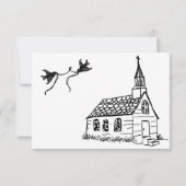 Mariage de chapelle noire et blanche RSVP (Dos)