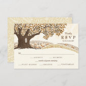 Mariage de chêne d'automne RSVP (Devant / Derrière)