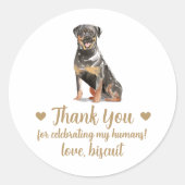 Mariage de chien personnalisé Favoriser Stickers (Devant)