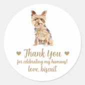 Mariage de chien personnalisé Favoriser Stickers (Devant)