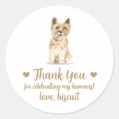 Mariage de chien personnalisé Favoriser Stickers (Devant)