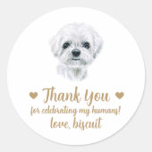 Mariage de chien personnalisé Favoriser Stickers (Devant)