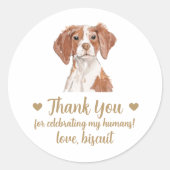 Mariage de chien personnalisé Favoriser Stickers (Devant)