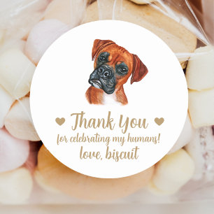 Mariage de chien personnalisé Favoriser Stickers