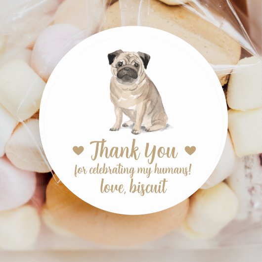 Mariage de chien personnalisé Favoriser Stickers
