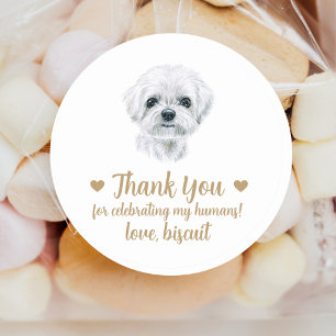 Mariage de chien personnalisé Favoriser Stickers