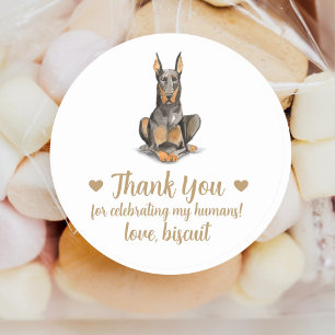 Mariage de chien personnalisé Favoriser Stickers