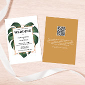 Mariage de code QR de feuille de palme tropicale b