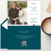 Mariage de code QR turquoise Enregistrer la carte