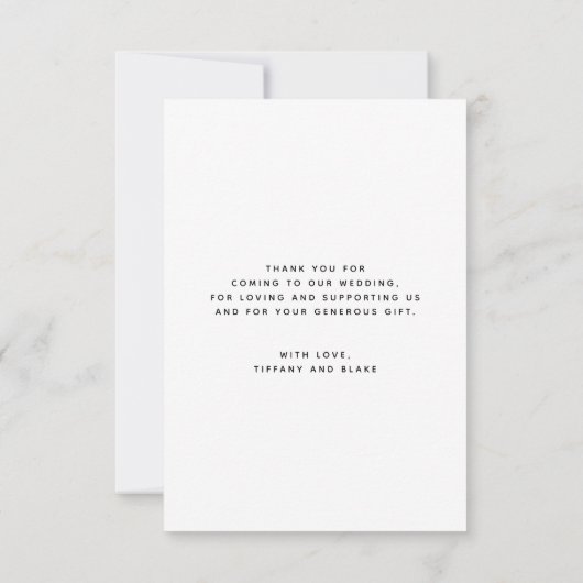 Mariage de coeur à script moderne simple Carte de (Dos)