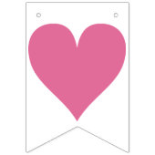 Mariage de coeur rose drapeaux à souder Réception (Premier drapeau)