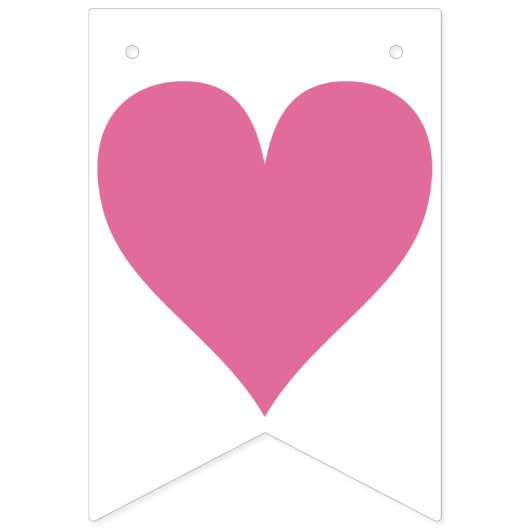 Mariage de coeur rose drapeaux à souder Réception (Premier drapeau)