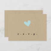 Mariage de coeur simple RSVP (Devant / Derrière)