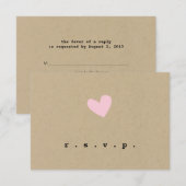 Mariage de coeur simple RSVP (Devant / Derrière)