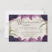 Mariage de conte violet de forêt enchantée RSVP (Devant)