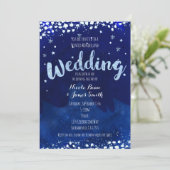Mariage de CONTES D'HIVER Ciel Étoilé Invitations (Debout devant)