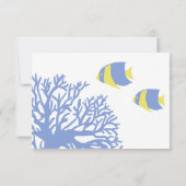 Mariage de corail bleu et jaune tropical rsvp (Dos)