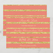 Mariage De Corail Économisez Les Cartes De Date Av (Devant / Derrière)