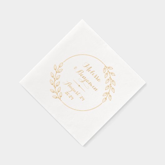 Mariage de couronne Feuille ronde (Droite)