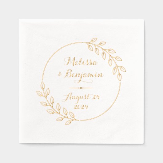 Mariage de couronne Feuille ronde (Recto)