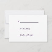 Mariage de croix chrétienne en argent violet RSVP (Dos)