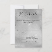 Mariage de dentelle d'argent romantique RSVP (Devant)