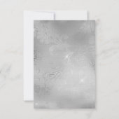 Mariage de dentelle d'argent romantique RSVP (Dos)