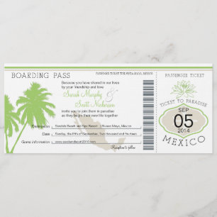 Mariage de destination de carte d'embarquement du