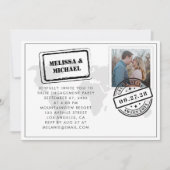 Mariage de destination de carte du monde Fête de f (Devant)