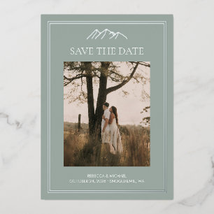 Mariage de destination de montagne, carte de sauve