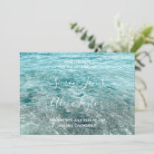 Mariage de destination de plage, carte de sauvegar (Debout devant)