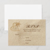 Mariage de Destination de Plage RSVP Sable & Cœur (Devant / Derrière)