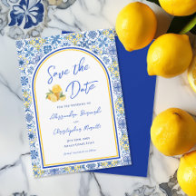 Mariage de destination d'été italien, carte de sau