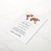 Mariage de destination | Elégant Monde Carte Rose  (Rotation)