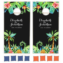 Mariage de destination floral aquarelle tropical