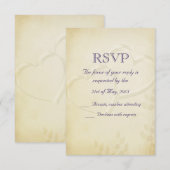 Mariage de deux coeurs RSVP (Devant / Derrière)
