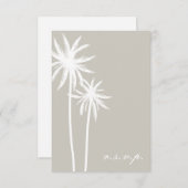 Mariage de deux palmiers blancs RSVP (Devant / Derrière)