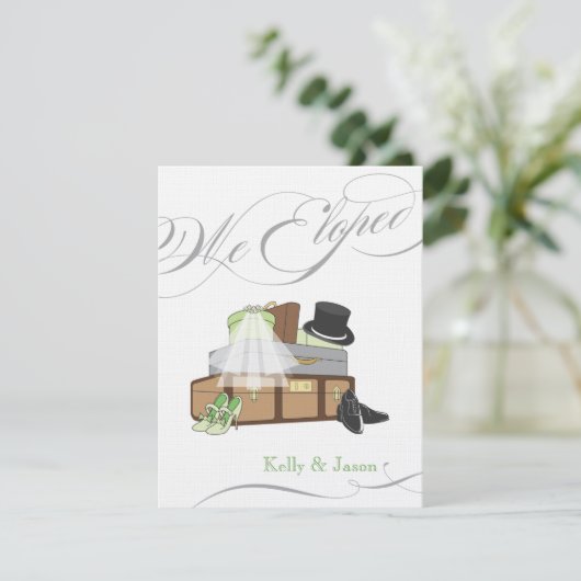 Mariage de développement Faire-part - Vert (Debout devant)