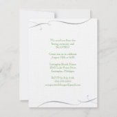 Mariage de développement Faire-part - Vert (Dos)