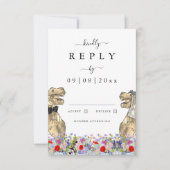 Mariage de Dinosaure aux Fleurs Sauvages Réponse (Devant)