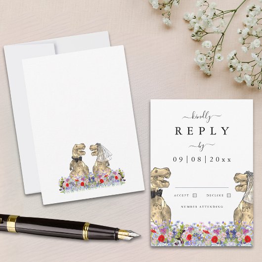 Mariage de Dinosaure aux Fleurs Sauvages Réponse
