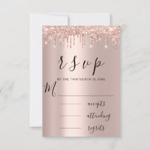 Mariage de disques d'or Rose noir RSVP