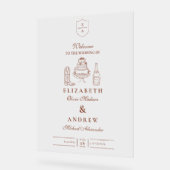 Mariage de doodle occidental funky tiré à la main  (Angle)